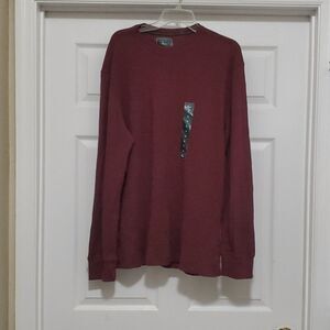 ❣️Bass Wine red waffle knit men sweatshirt